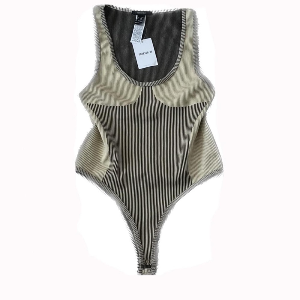 NEW W/ TAGS- Body Contouring Beige & Black Bodysuit